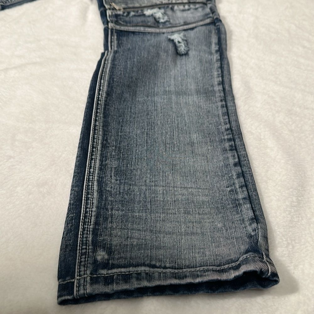 Smoke Rise Original Vintage Denim Men's Distressed Washed Blue Jeans Size 34 - Picture 3 of 6